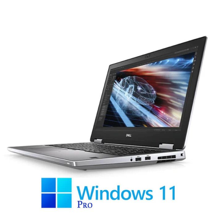 Laptop Dell Precision 7540, Hexa Core i7-9850H, SSD, Quadro T1000 4GB, Win 11 Pro